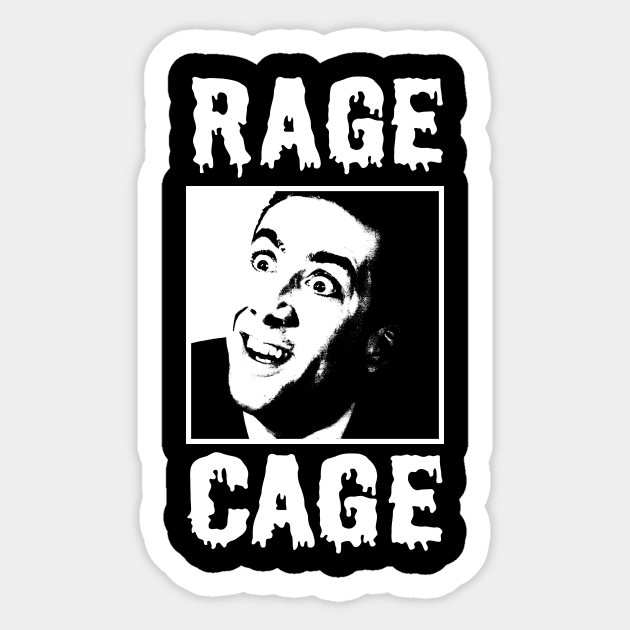 RAGE CAGE Sticker by FAKE NEWZ DESIGNS